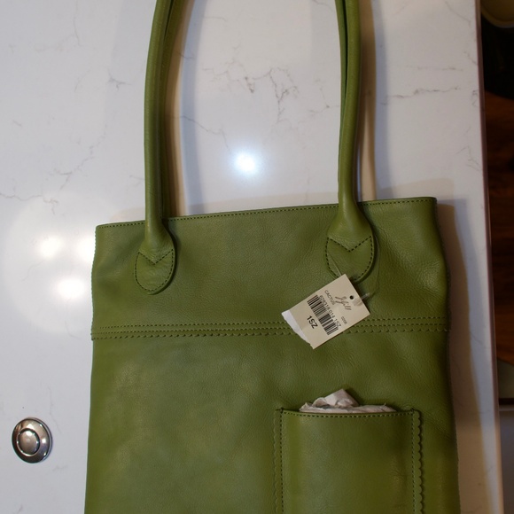 J. JILL Handbags - J. JILL LEATHER PURSE / SHOULDER BAG, CACTUS-OLIVE GREEN, NEW WITH TAGS,